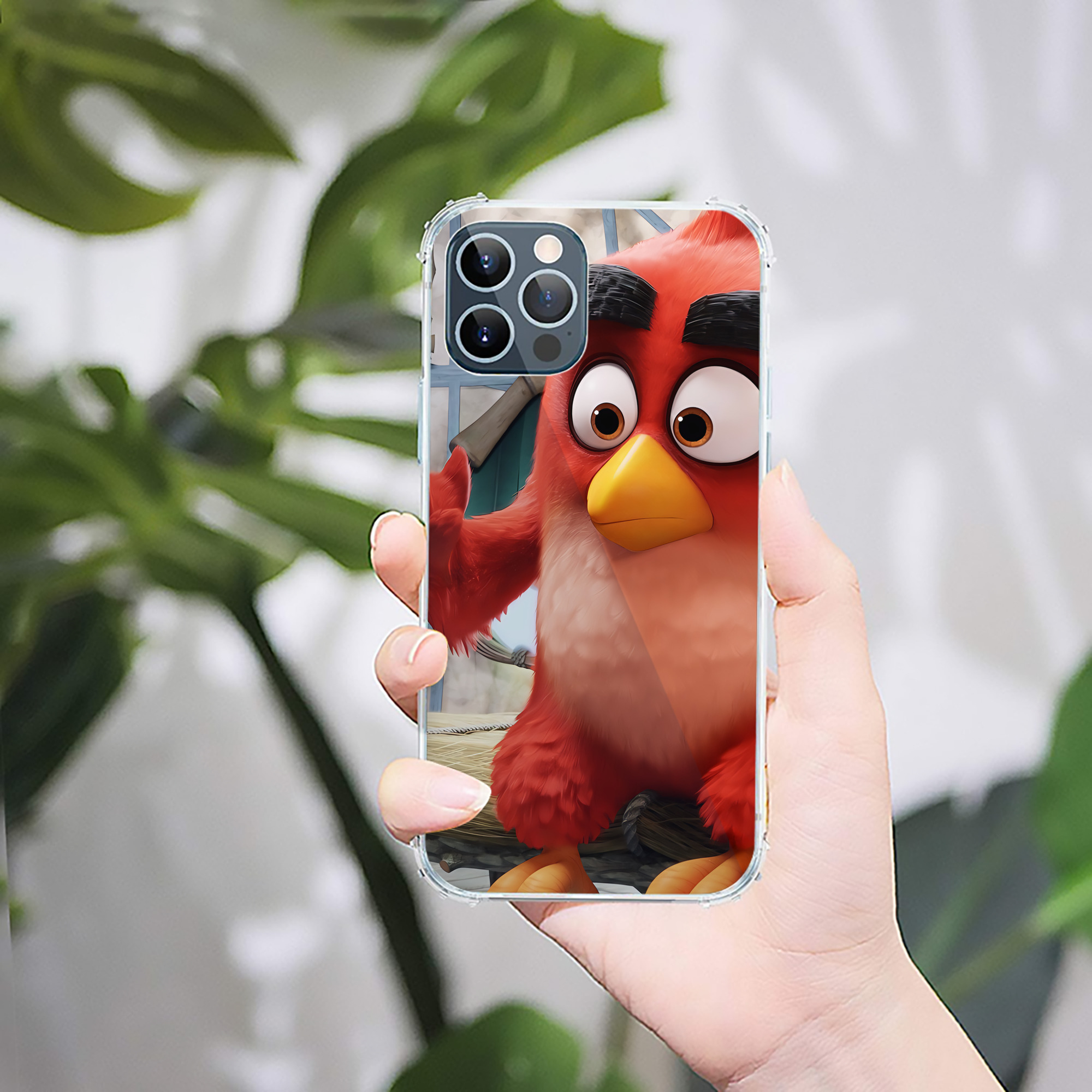 （画像用） Angry Birds アングリーバード 【iPhone 12シリーズ対応】透明スマホケース（クリアソフトケース）